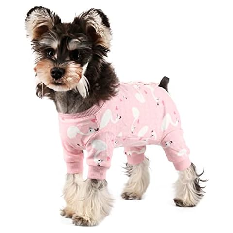 Due Felice Dog Recovery Suit Female Male Dog Onesie for Surgery, Fit for Small Dog Breed Dog Body Suits After Surgery Dog Surgical Suit Pink Swan/L Cover