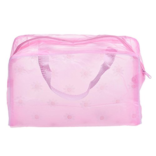 Preisvergleich Produktbild Hirolan Tragbar Bilden Tasche Kosmetik Toilettenartikel Reise Waschen Zahnbürste Beutel Veranstalter Tasche Kulturbeutel Wasserdicht Bilden Tasche Waschen Rasierzeug (Rosa)