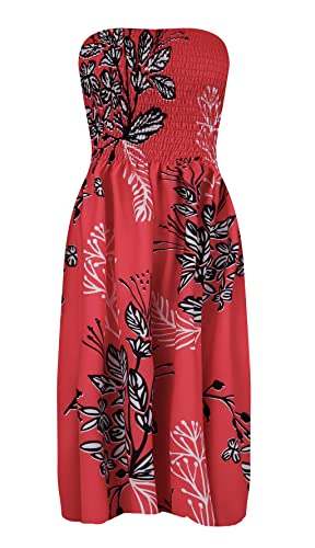 Image of Zyyfly Womens Summer Beach Dresses Strapless Cover Ups Dress Tube Top Sundresses