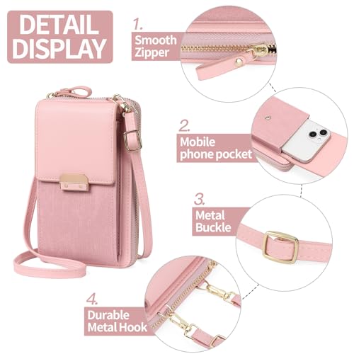 Leather Crossbody Bags Small Cell Phone Bag for Women with Adjustable Strap3