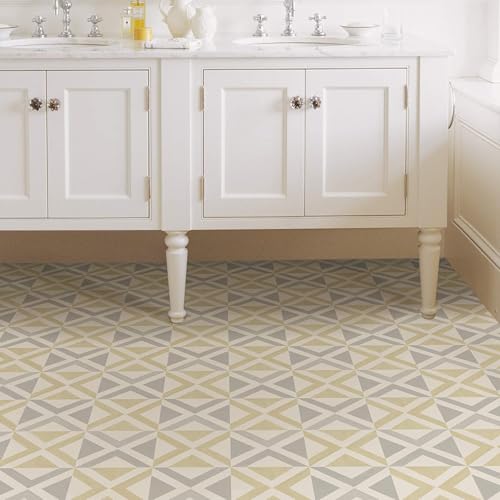 Image of Moroccan Tile Stickers | Waterproof Self Adhesive Peel & Stick Tile Decals for Kitchen Backsplash, Bathroom Wall, Floor, Furniture & Glass (4x4 Inch, Design 75)