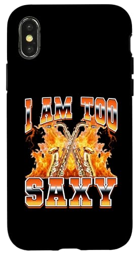 I Am Too Saxy Saxofonista Instrumento Saxofonista Saxofonista Carcasa para iPhone X/XS