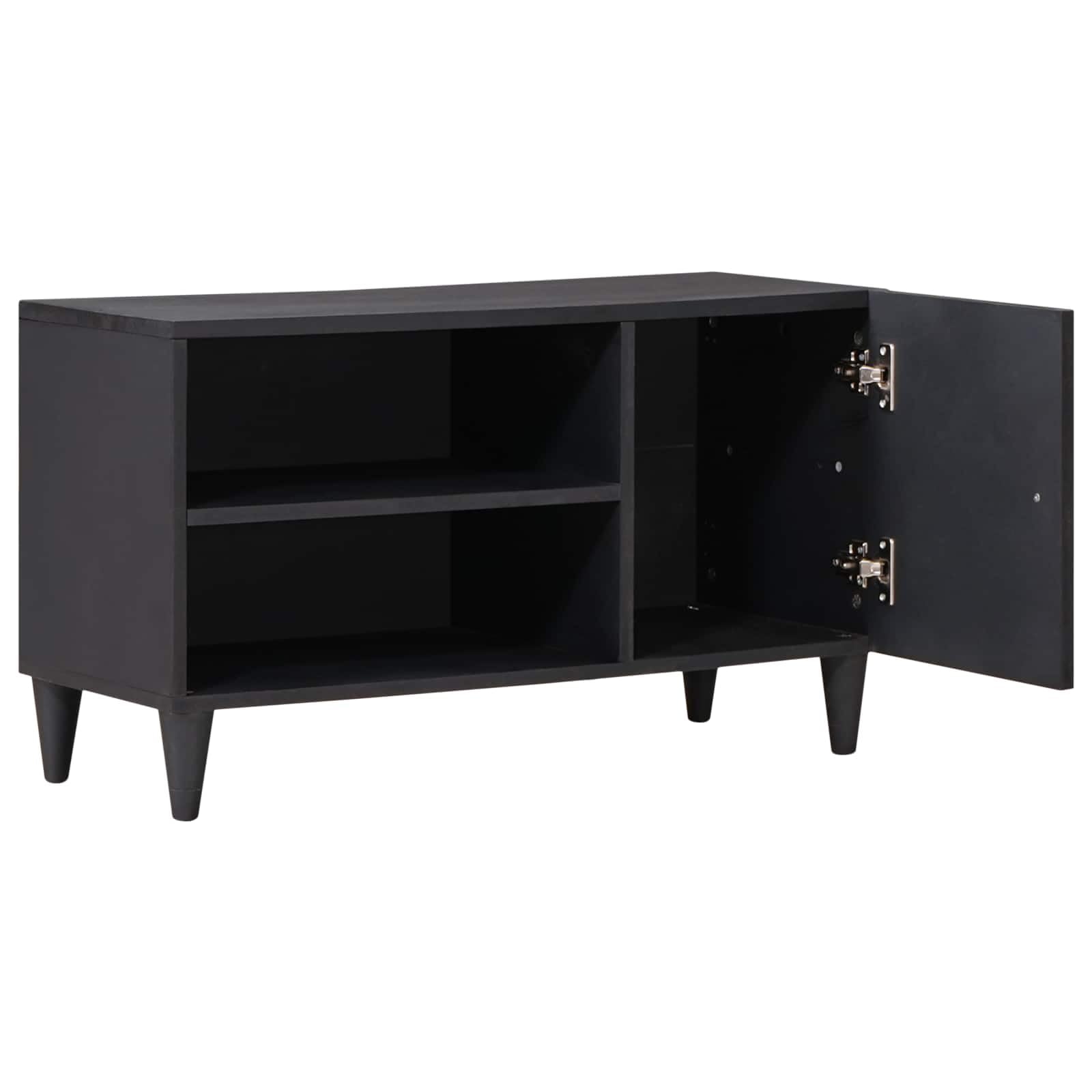 Mueble TV Madera Mango Macizo Multicolor 80 x 31,5 x 46 cm con Puertas