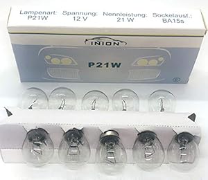 INION 10x P21W BA15s 12V Autolampen