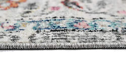 CARPETIA Teppich Outdoor Orientteppich Wohnzimmerteppich Ornamente in grau Größe 160 cm Rund – Bild 7