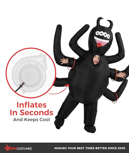 Disfraz inflable de araña para niños miniatura 7