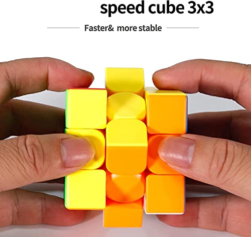 Image of Magic Cube - Smoothly Stickerless High Speed 3x3x3 for Kids, Speedy Stress Buster Brainstorming Puzzle Game, Mind Games for 14 Years and Up, Multi