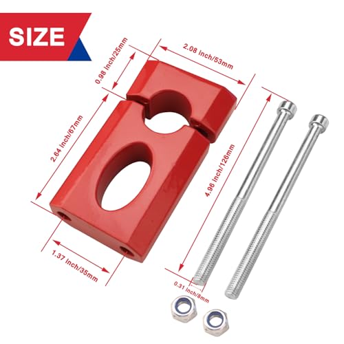 Image of 7 /8 22mm Handlebar Risers for Coleman CT200U-EX BT200X RB100 BTX200 Mega Moto Monster Moto MM-B80 Mini Bike Razor MX650 MX500 MX400 MX350 SX500 SSR 125 Apollo Dirt Pit Bike Quad Heavy Duty Red