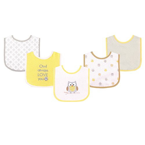 Image of Luvable Friends Baby Cotton Terry Drooler Bibs with PEVA Back, Transportation, One Size