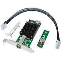 10G M.2 NVMe(M Key SFP+ PCIe X4 Netwrok Card with Intel 82599,