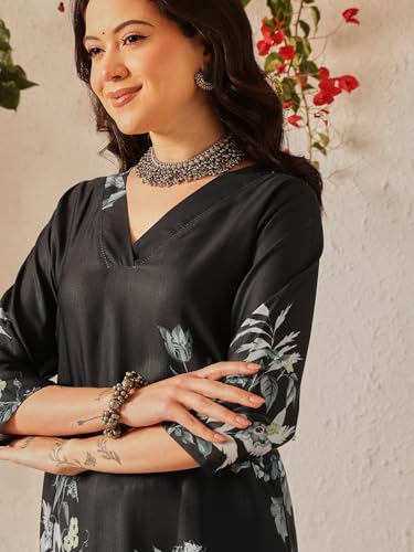 Image of Amazon Brand - Anarva Women's Cotton Printed Straight Kurti