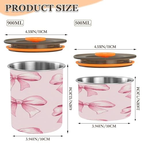 Envase para café hermético acero inox 500ml rosa miniatura 2