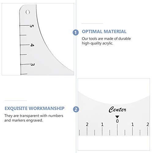 STOBOK Ferramenta de Alinhamento de T-Shirt 1Pc Guia de T-Shirt Acrílico Régua de Artesanato para Co