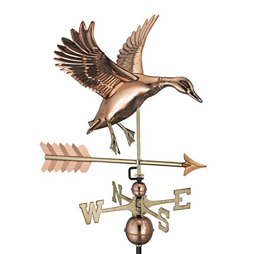 Good Directions Landing Duck with Arrow Weathervane - Pure Copper