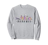memphis skyline tennessee acquerello souvenir regalo felpa