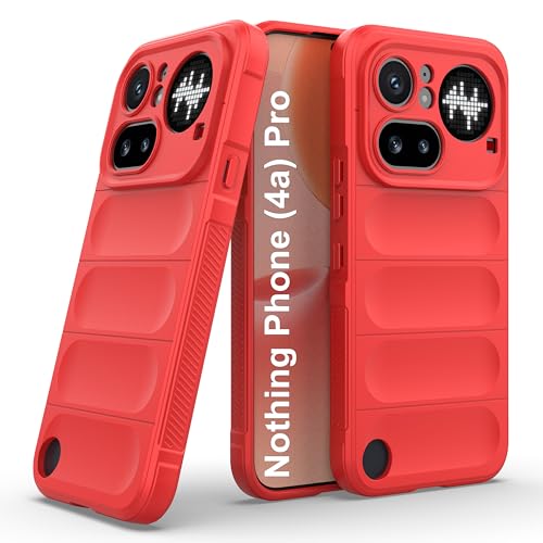 Image of Zapcase Back Case Cover for Nothing Phone (4a) Pro | Compatible for Nothing Phone (4a) Pro Back Cover | Liquid Silicon Magic Case with Camera Protection | Red