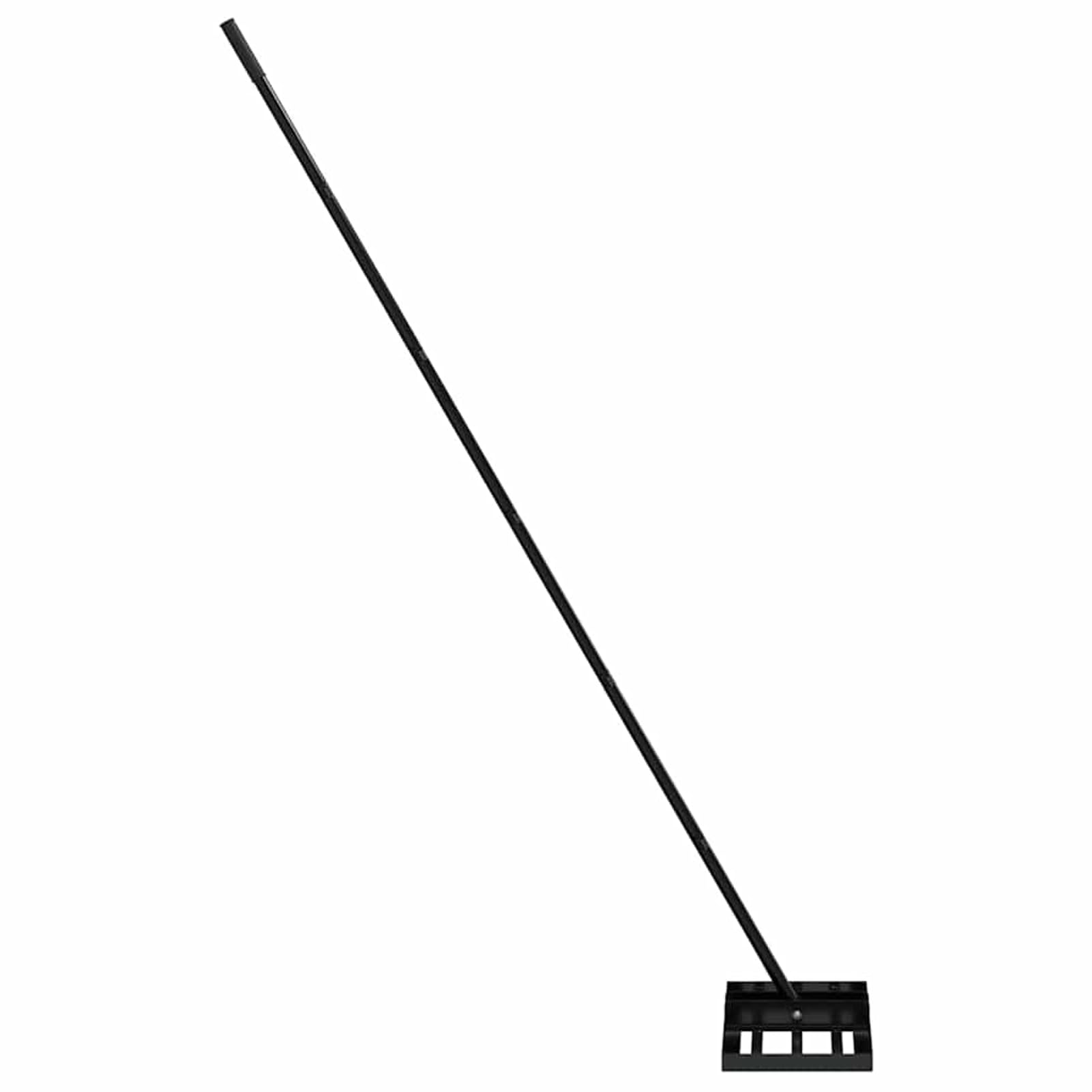 Geecher Rastrello da Giardino, Multifunzionale con Testa Rotante Regolabile, 45 x 25 x 200 cm, Acciaio Verniciato a Polvere Nero Finitura Spazzolata, per Giardinaggio Esterno e Terrazzo