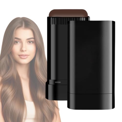 KEQAR Instant-Haarfärbestift, 2er-Pack – Färbekamm, wasserfest und schweißresistent, deckt graues Haar ab (dunkelbraun)