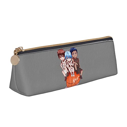 多機能 三角ペン袋 鉛筆のサック 黒子のバスケ (5) 筆箱 ペン袋 Pu 革 ペンケース おしゃれ 大容量 軽量 防水 文具収納 文房具ボックス 筆の袋 化粧ポーチ