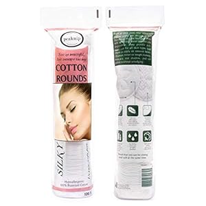 Premium 100% Cotton Rounds (100 Count) – Soft and Gentle Makeup Remover and Cleansing Pads for Face, Nail, and Personal Care – Absorbent, Textured, Lint-Free, and Hypoallergenic