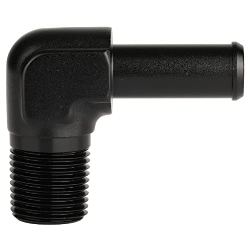 Podavelle 3/8 NPT Male to 1/2" Hose Barb Fitting Adapter 90 Degree Elbow Aluminum Black by Podavelle - Image 3