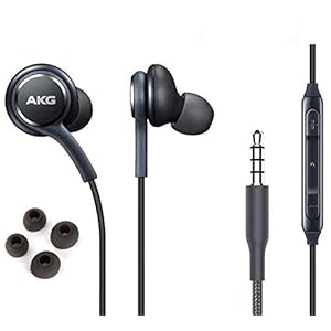 OEM ElloGear Earbuds Stereo Headphones for Samsung Galaxy S10 S10e Plus Cable – Designed by AKG – with Microphone and…