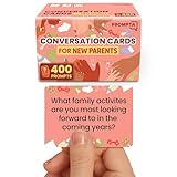 Prompta 400 Conversation Cards for New Parents – Fun Questions to Connect and Talk About Parenting Essentials – Gift for First-Time Mom & Dad – 2.5" x 1.75" Sized Cards – Expecting Couples