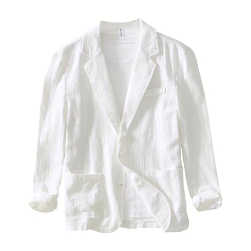 Men's Blazer Casual Sport Coats Linen Suit Jackets Business Lightweight Daily Suits