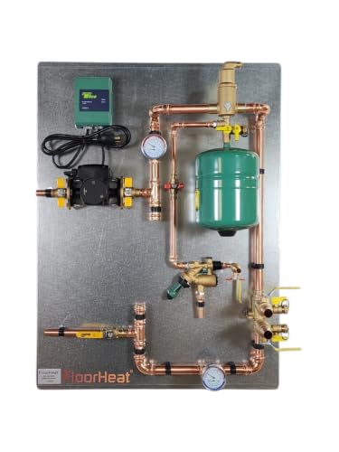 Hydronic Radiant Heat Control Panel - 1 Zone | Pre-Assembled Heating Distribution System for Underfloor, Home & Space Heating | High-Efficiency & Easy Install