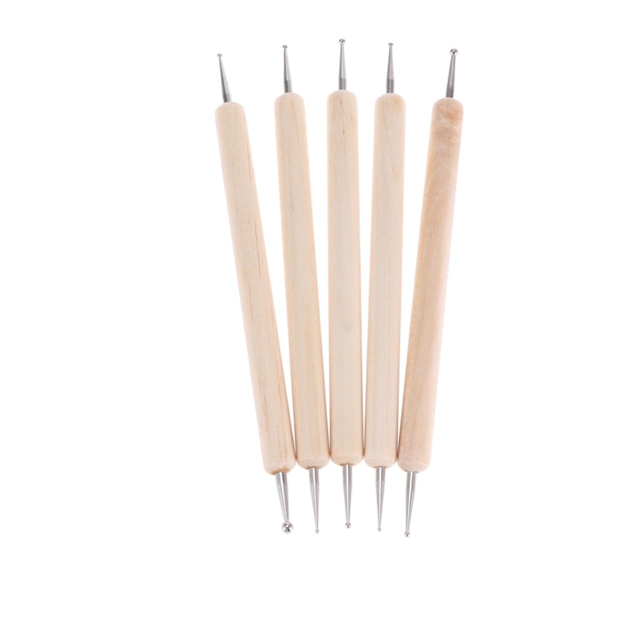 Gogogmee Carving Stylus Tool Set 5pcs Leather Stamping Kit Dotting Pen for DIY Leather Crafting