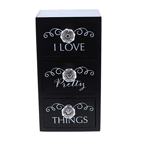 Li'Shay Jewelry Armoire Cabinet Stand with 3 Drawers I Love Pretty Things