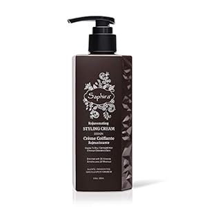 SAPHIRA-Rejuvanting-Styling-Cream Saphira Rejuvenating Styling Cream, Frizz Control Hair Smoothing Cream and Styling Formula with 26 Dead Sea Minerals, Finishing Cream for Medium to Firm Hold, Sulfate-Free, Paraben-Free, 8.5 Ounce