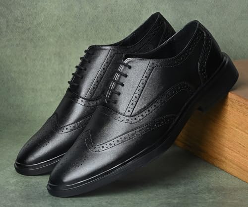 Image of LOUIS STITCH Genuine Leather Shoes for Men | Formal Shoes for Men | EVA Sole Comfort Cushion| LSFX-JB