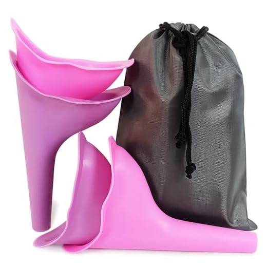 4 stuks vrouwelijk urinoir voor vrouwen vrouwen urinoir trechter voor plassen voor plassen staan met draagtas (2 paars + 2 roze)