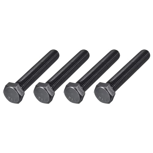 Image of METALLIXITY Hex Head Bolts (1 /2-13 x 3) 4Pcs, 304 Stainless Steel 18-8, Fully Threaded, External Hex Drive, Hex Head Screw Bolt, Black Oxide
