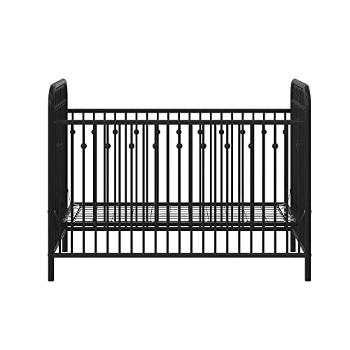 Little Seeds Monarch Hill Ivy Metal Baby Crib, Black