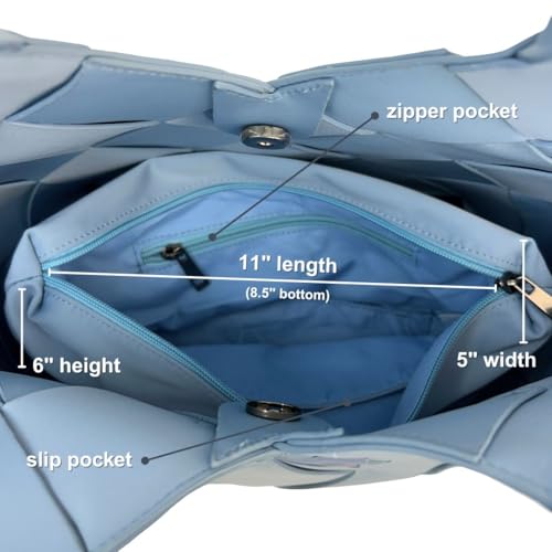 Parker & Hyde Woven Tote Bag for Women - Crossbody Shoulder Handbag with Matching Pouch3