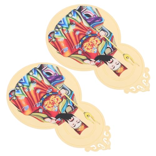 WHAMVOX 2個年巳年太歳金カード 風水お守りカード 伝統的な守護符 蛇年の財運と平安をもたらす携帯可能な護符