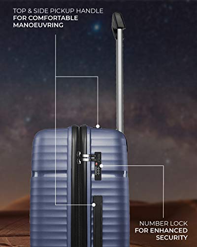 Image of Nasher Miles Sahara Hard-Sided Polypropylene Check-in Luggage Navy Blue 28 inch |75cm Trolley Bag