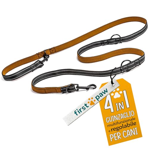 FirstPaw Guinzaglio regolabile per passeggiate con il cane, pulsante e corsa, assorbimento degli urti, confortevole, cucitura piccola (2 metri)