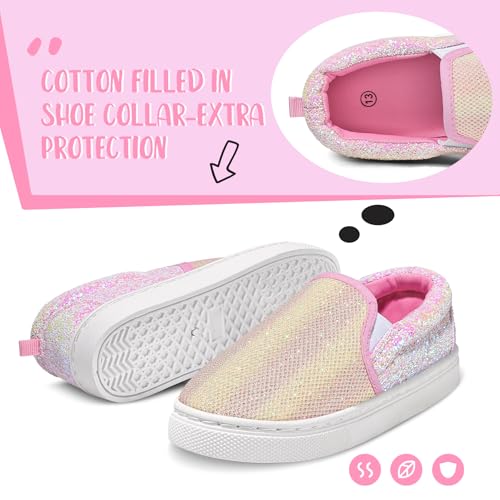 Image of K KomForme Boys & Girls Slip on Shoes, Toddler Canvas Walking Shoes | Lightweight, Comfortable