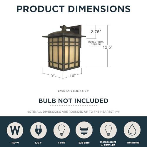 Image of Quoizel Hillcrest 13 inch Outdoor Wall Lantern, Imperial Bronze | White Linen Textured Glass, Mission Style, ETL Wet Rated