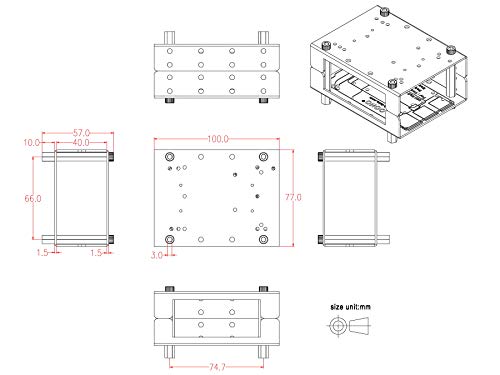 Semi-Enclosed Enclosure Kit For Raspberry Pi Beaglebone Arduino Uno Mega #TOP5