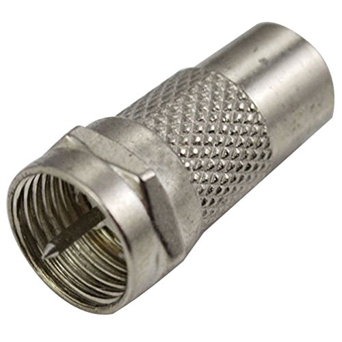 SWUK 4Pcs Adaptador de Coaxial Cable Conexión de Video para Estilo F Macho A RCA Hembra