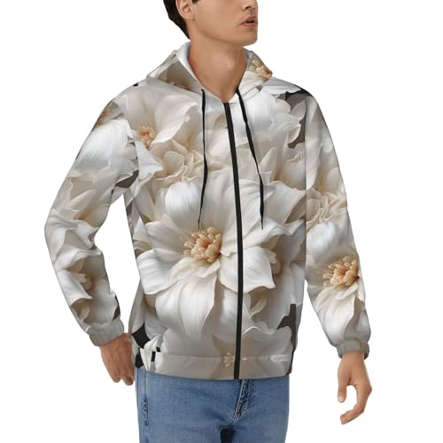 Sweat à capuche thermique pour homme pour rester au chaud avec style floral