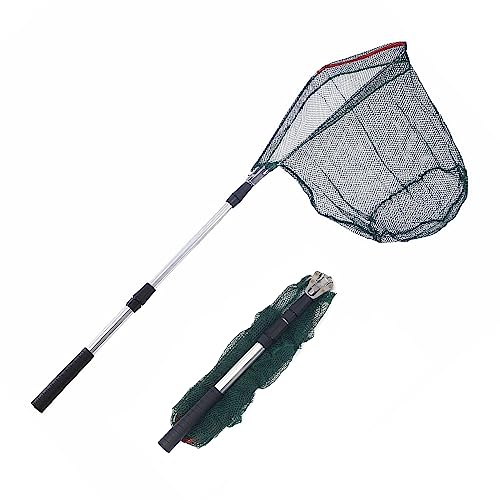 Épuisette de pêche en caoutchouc - 130 cm -...