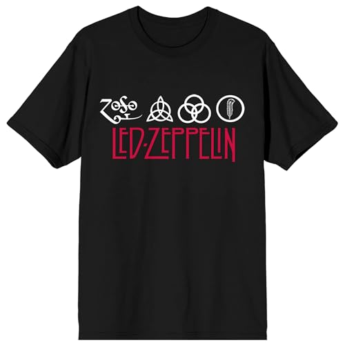 Led Zeppelin Icon Men's Black Short Sleeve Tee-3XL