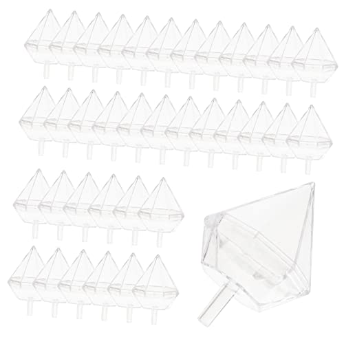 GLEAVI Caja De 80 Unidades De Vasos Transparentes Para Flores Porta Suministros Para Ramos De Flores Porta Vasos De Chocolate Con Trufa Porta Chocolates De