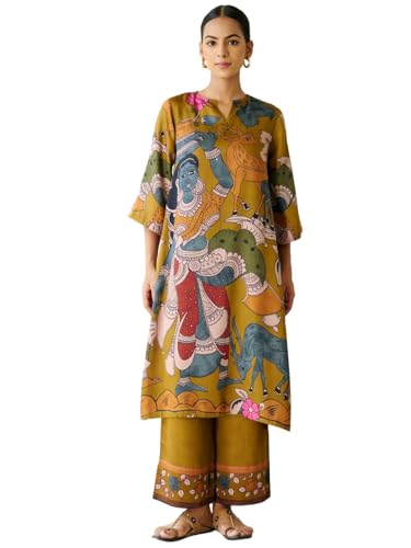 Image of ANNI Designer Women's Rayon Viscose Straight Printed Kurta with Palazzo