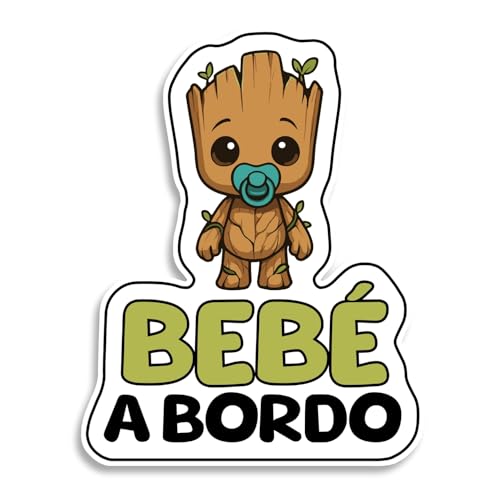 Pegatina Bebe a Bordo Coche, Pegatinas Coche, Bebé Superhéroe, Pegatinas de Bebe a Bordo, Pegatina Resistente a UV e Impermeable